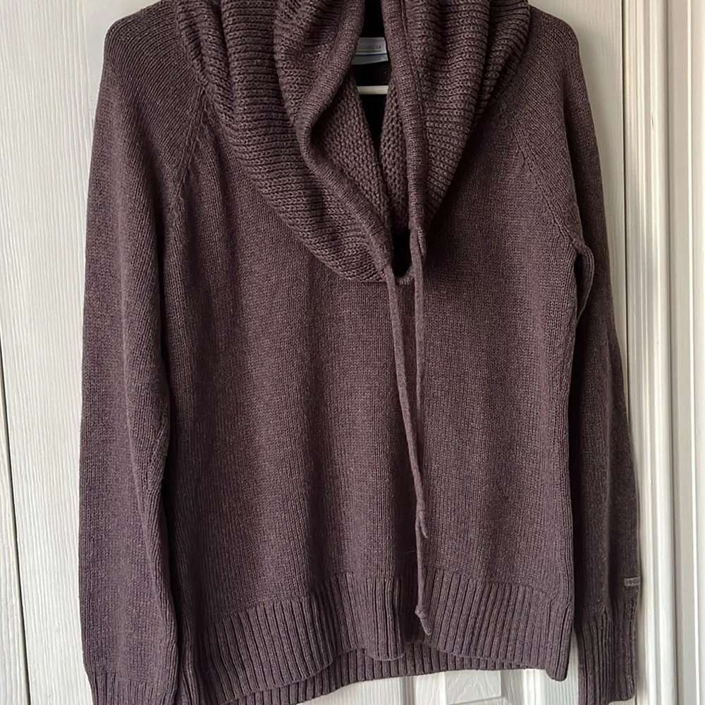 Columbia lavender drawstring cowl neck sweater size Large - Picture 3 of 9